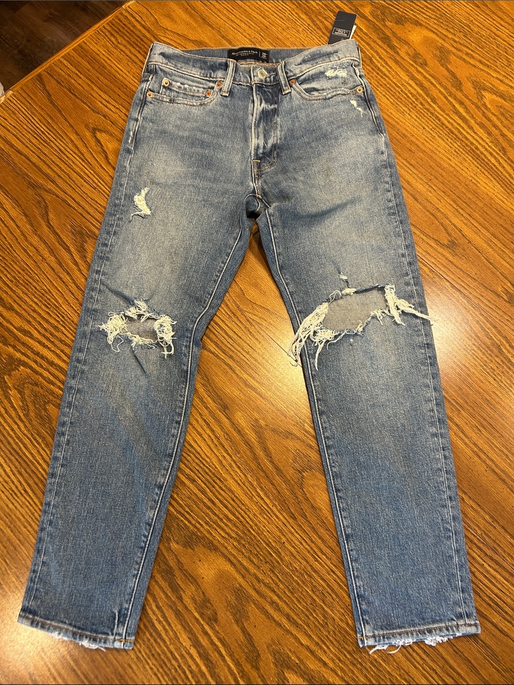 Abercrombie & Fitch Vintage Stretch 90’s Slim Distressed Jeans 28W/28L